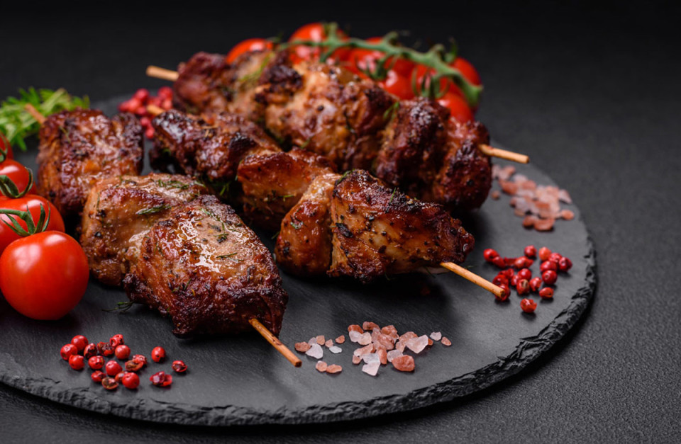 Kipspiesjes bbq